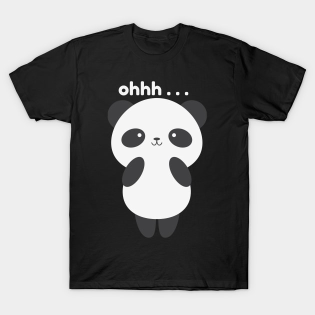 Cute Panda Say Ohh ... T-Shirt by TibA